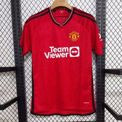 23-24 Manchester United Home Men's Fan Edition Customized Jersey Quick Drying Short Sleeved Round Neck T-shirt Jersey photo-2