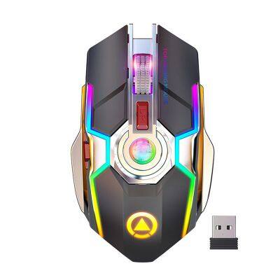 New A5 rechargeable 2.4g wireless gaming mouse silent multifunction mini wireless keyboard with trackball mouse