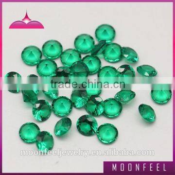 hot sale wax setting round nano emerald gemstone