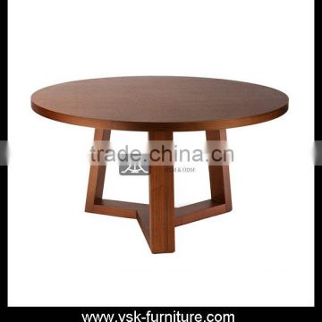 DT-070 VIP Room Round Oak Dining Table