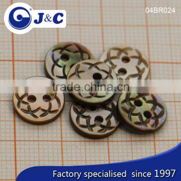 J&C Brown MOP shell buttons,pearl shell buttons for fashion shirt.BR024, BR025