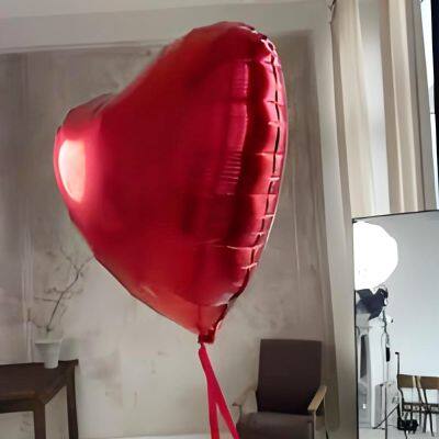 Hot Sale 32 Inch Hot Pink Mylar Balloons Globos Foil Big Party Wedding Decoration Helium Heart Foil Balloons for Valentine's Day