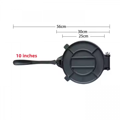 Hot Sale Kitchen Cookware Pre-seasoned Dough Presser 16/20/25cm Black Round Cast Iron Flour Corn Tortilla Press With Fold Handle photo-2