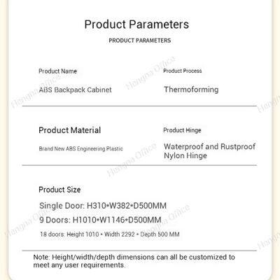 Armário de armazenamento resistente de plástico ABS para crianças, escritórios e instalações públicas. Armário para piscina multicolorido photo-5