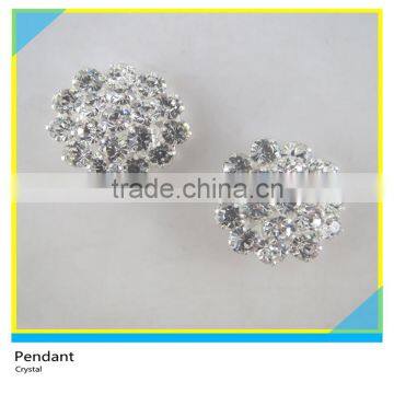 Rhinestone Charms Sew on Bling Glass Crystal Flower 15mm Diameter Bags Decoration