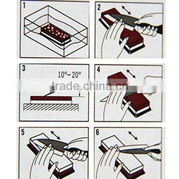 2000/5000 Grit Combination Whetstone Two-Sided Knife Sharpener 7-Inch Sharpening Stone Plastic Stand Included photo-5