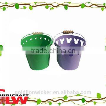 new products, set of 2 iron bucket with handle ,storage buckets,bucket for children