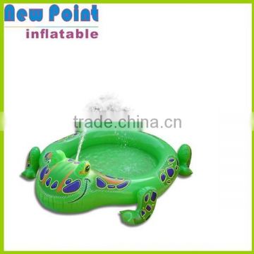 Cute frog prince inflatable round swimming pool toy for fun