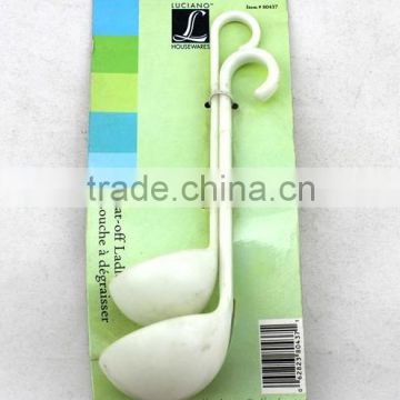 Food Grade 2Pcs Kitchen Plastic Fat-off Ladle