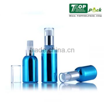 Silver Airless Bottle with Transparent Cap for Skin Care 15ml 30ml 50ml