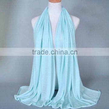 Wholesale Fashion Solid Color Plain Elastic Cotton Muslim Jersey Hijab photo-6