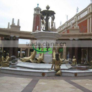 Bronze large door entrance put mermaids fountain sculpture