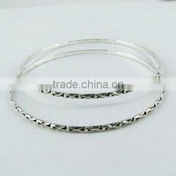 Oxidized 925 Sterling Silver Bangles, Handmade Silver Jewellery, Online Silver Jewellery