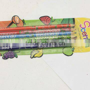 7" Wooden Fruit Flavor Rainbow Color Pencil