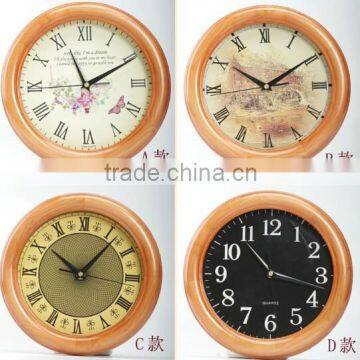 Custom Round Wall Wood quartz Clock