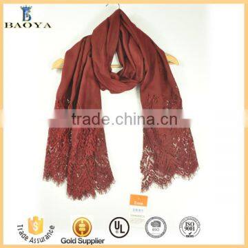 Factory Low MOQ In Stock Polyester Embroidered Scarf                        
                                                Quality Choice