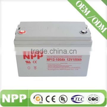 12v100ah gel long time supporting solar 12v10000mah battery