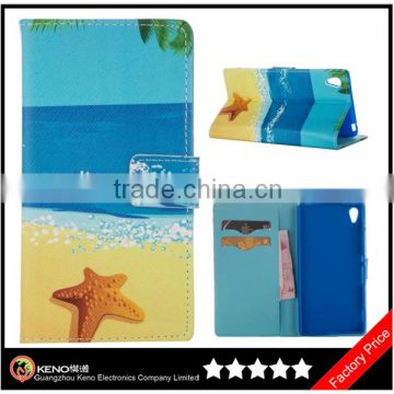 Keno Various Designs Wallet Style Flip Leather Case Cover for Sony Xperia Z4 Case