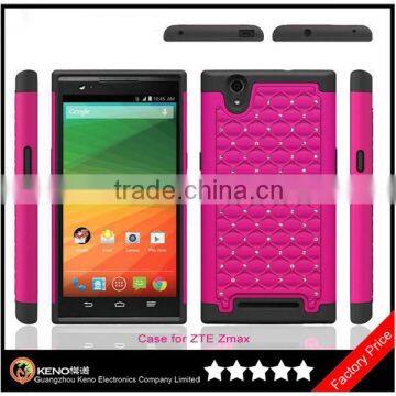 Keno Shining Diamond-studded Armorbox Drop Resistant Silicone Slim Case Cover For ZTE Zmax Z970