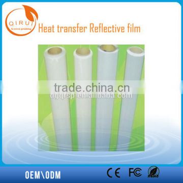 Reflective heat transfer fabric, transparent reflective film material, reflective transfer film