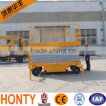 14M high quality Battery mobile scissor lift with walking aids equipment