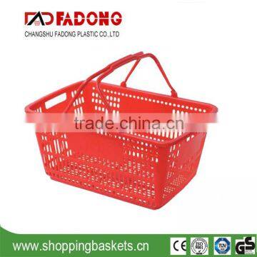 Double Handle Plastic Shopping Basket for Supermarket and Home photo-2