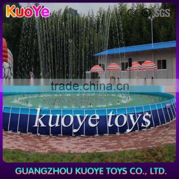 outdoor round steel frame pool,above ground stainless steel pools,prefabricated swimming pools