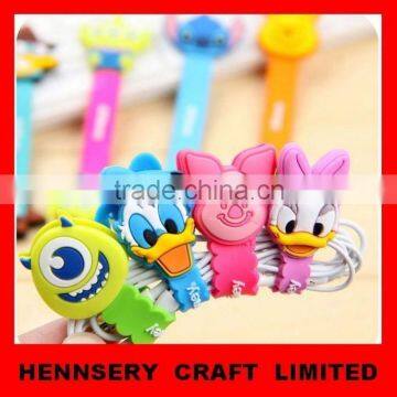 Customized Shape and Logo Soft Pvc Rubber Cable Winder for Mp3/mp4/mp5 photo-4