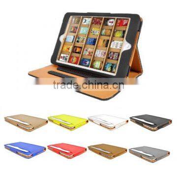 High Quality Tan Tablet Leather Case For Ipad mini 4 with Sleep Wake