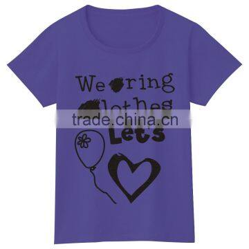 Girls Women Short Sleeve Tshirt Heart Design Comfortable Tees photo-6