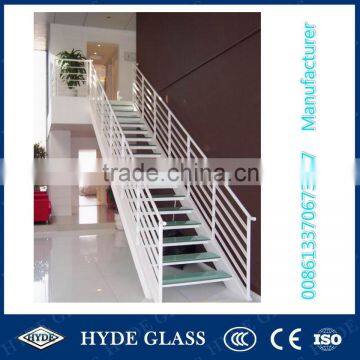 6+1.52+6mm tempered laminated stair step glass