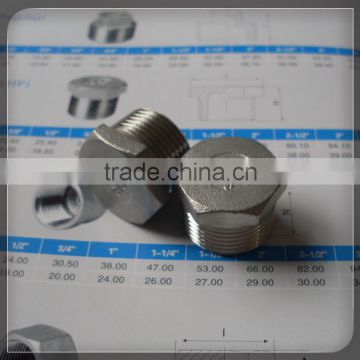 1/2" Stainless Steel Hexagon Plug