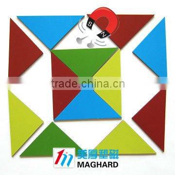 Educational Toy Magnetic Puzzle both sides colour triangle 16pcs/set