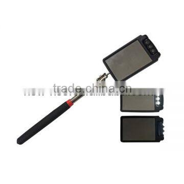 3 LED Rotary Light Square Telescopic Inspection Mirror