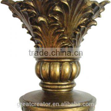 High Quality Designer Large Resin Drapery Rod Finials For 2.5" (63mm) Wooden Curtain Rods photo-3