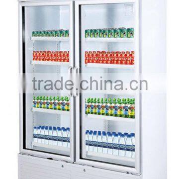 double door visi cooler/glass door display cooler