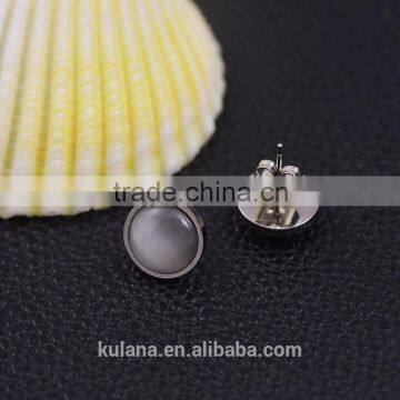 White Cat's eye stud earring wholesale fancy stud earring TE165135