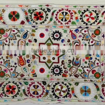 Hand Embroidered Suzani Throw Suzani Wall Hanging Indian Uzbek Suzani Wall Art Tapestry Suzani Bedspread