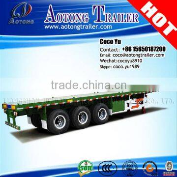 2016 widely used 40foot application flatbed semi container trailer truck with fastening lock