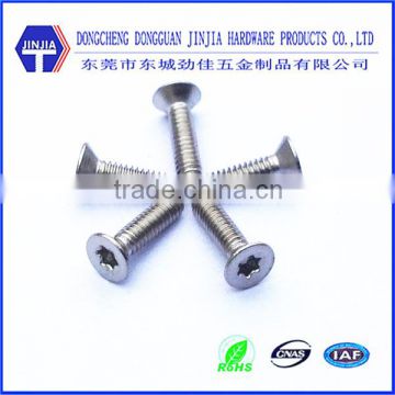 DIN965 stainless steel sus304 m2 countersunk torx machine screw