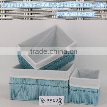 wholesale colorful paper woven storage bin