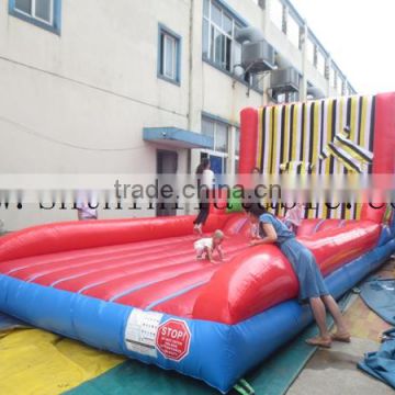 inflatable sport/ inflatable hook and loop jumping wall runing for sale