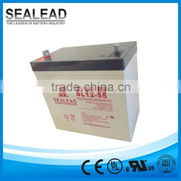 Sealed type 12v 55AH long life battery power tool batteries