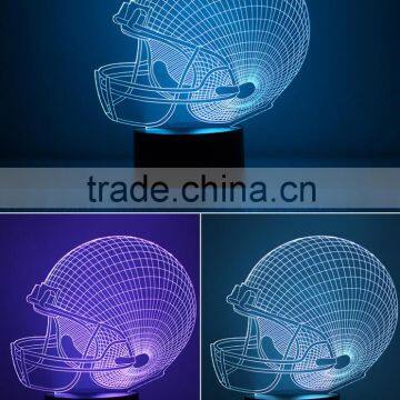 3d night light lamp decorative night lamp skull Baseball caps shape