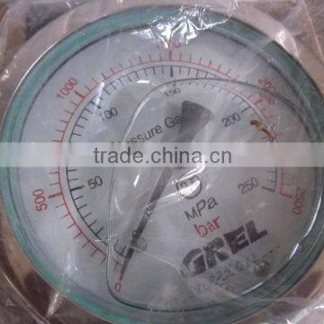 shatter proof pressure gauge, 250MPa Pressure, Gauge(2500Bar)