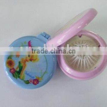 plastic pocket mirror with hair brush