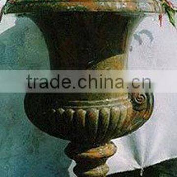 Painted marble planter pot flower for home