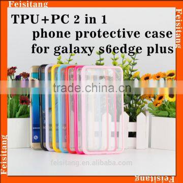 PC transparent shell tpu soft frame mobile phone protective shell for galaxy S6 s6edge plus A8 A7 A5 J1ACE J2 E5 E7 S5 S5MINI