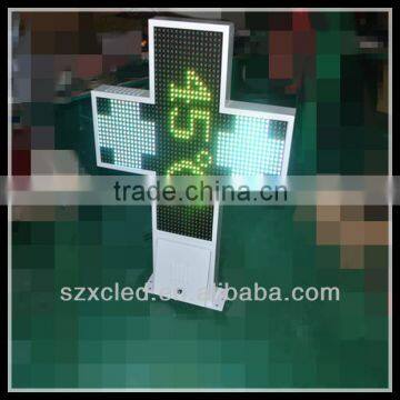 Waterproof RF wireless communication P16-80x80cm led cross pharmacy display