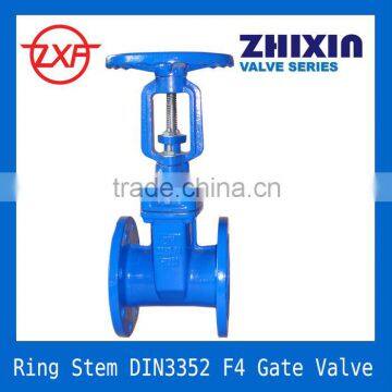 Ductile Iron DIN3352 F4 small type Rising Stem gate valve PN10,PN16,DN50-DN300